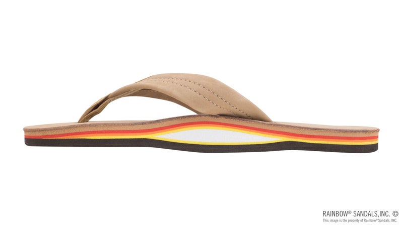 Rainbow Sandals Women's Single Layer Premier Leather Sandal, Sierra Brown/Rainbow, Ladies Large / 7.5-8.5 B(M) US - Image 2